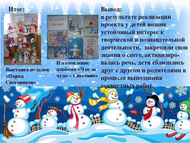 Презентация проекта "Что за чудо Снеговик!"
