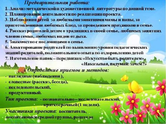 Презентация проекта "Я и моя семья"