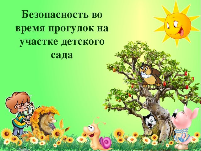 Презентация на тему "Безопасное поведение на прогулке в детском саду"