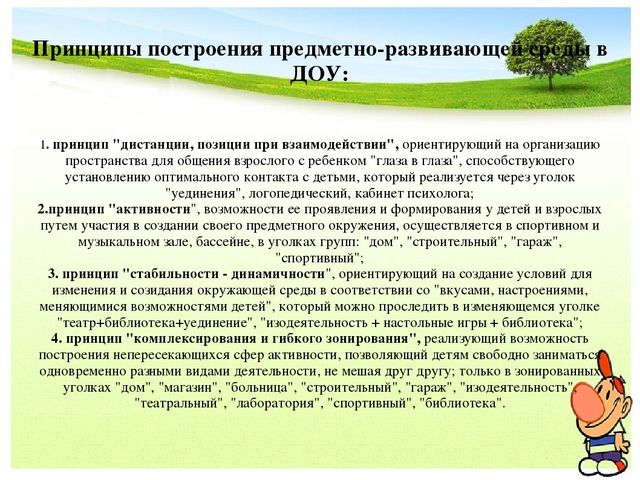 Предметно-развивающая среда в ДОУ