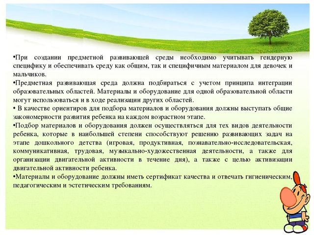 Предметно-развивающая среда в ДОУ