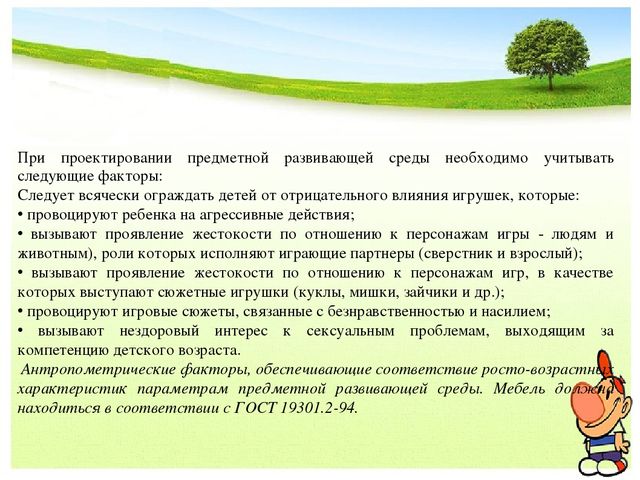 Предметно-развивающая среда в ДОУ