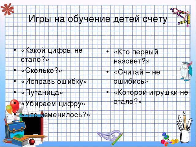 Использование дидактических игр в процессе формирования ФЭМП у дошкольников