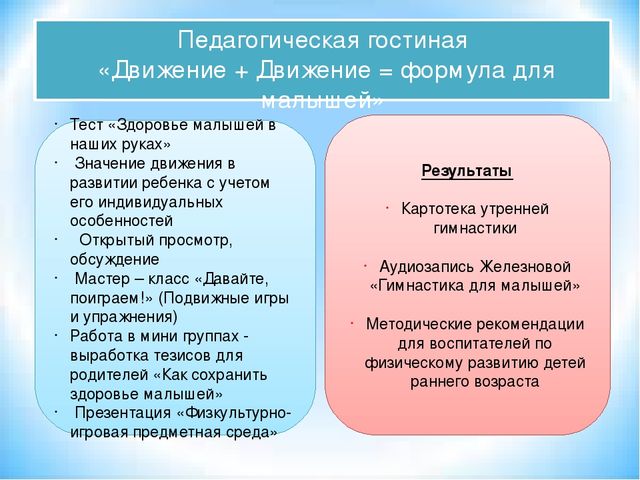 Организация работы с детьми раннего возраста