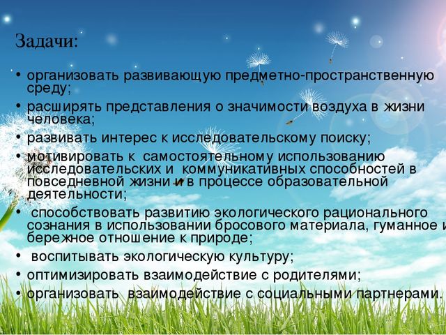 Презентация проекта познавательно-исследовательской деятельности для детей 6-7 лет по теме:" Воздух, его свойства и значение для живых организмов"