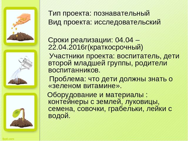 Презентация "Огород на окне" во второй младшей группе д/с