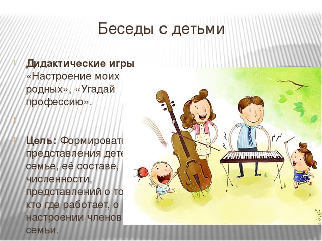 Презентация для детей старшего дошкольного возраста на тему "Мама, папа,я - творческая семья"