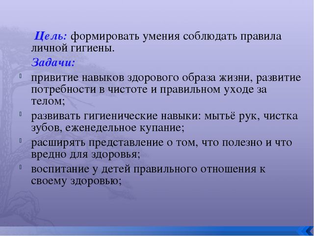 Презентация к занятию на тему: " Правила личной гигиены"