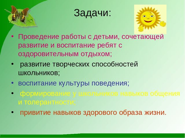 Программа деятельности лагеря с дневным пребыванием детей