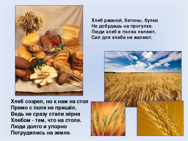 Презентация для дошкольников на тему "Хлеб Всему голова"
