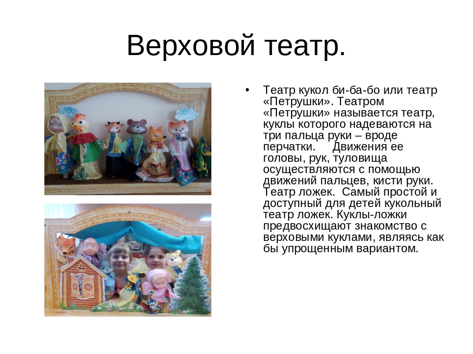 Презентация на тему:"Театрализованная деятельность для старших дошкольников в детском саду".