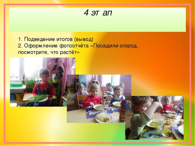 Проект по познавательному развитию "Огород на окне"