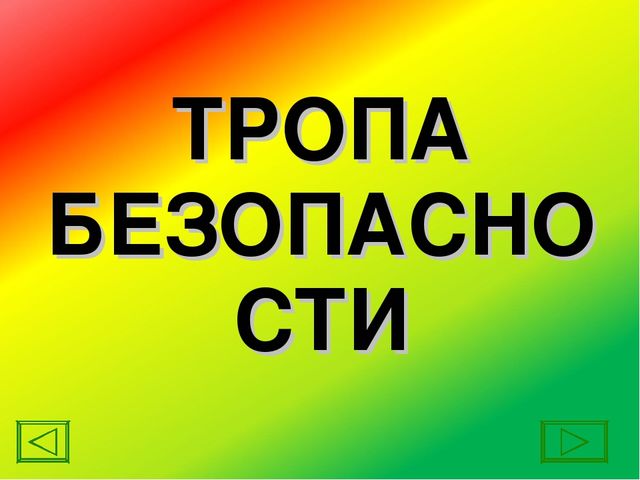Кроссворд к занятию "Тропа безопасности"