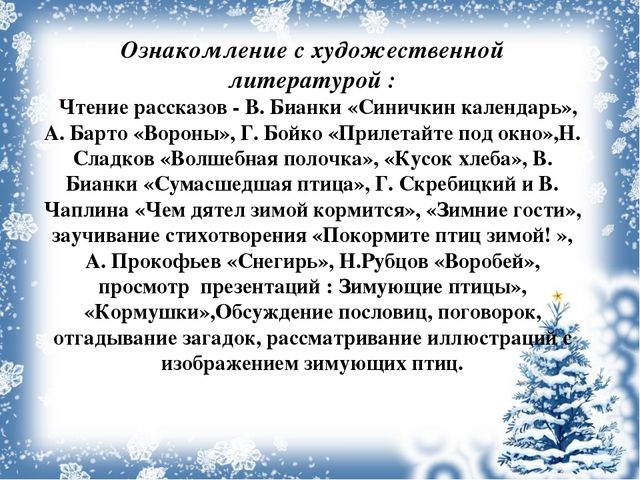 Экологический проект «Покормите птиц зимой!»