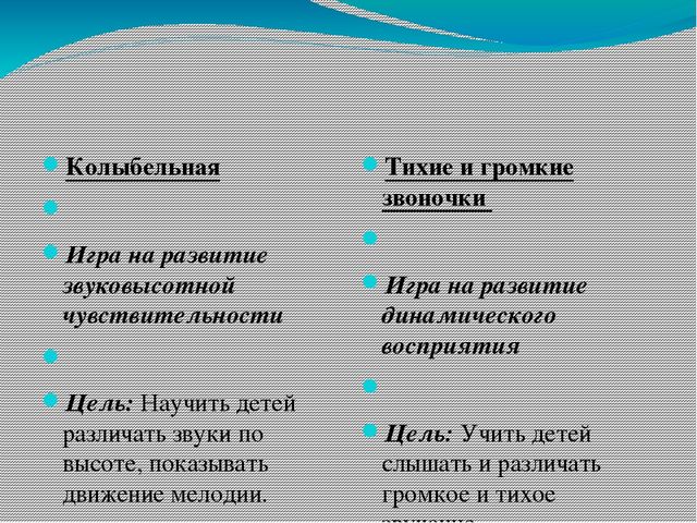 Музыкально-дидактические игры для детей младшего возраста
