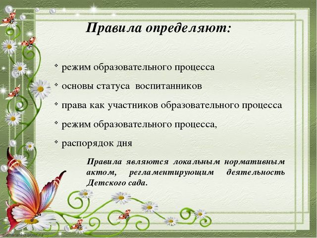 Презентация "Правила внутреннего распорядка воспитанников"