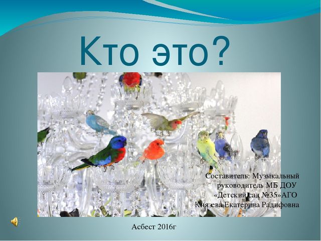 Презентация для дошкольников 3-7 лет "Звуки птиц"