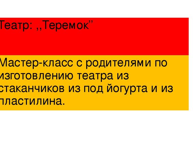 Презентация. Мастер-класс с родителями:,,Теремок''.