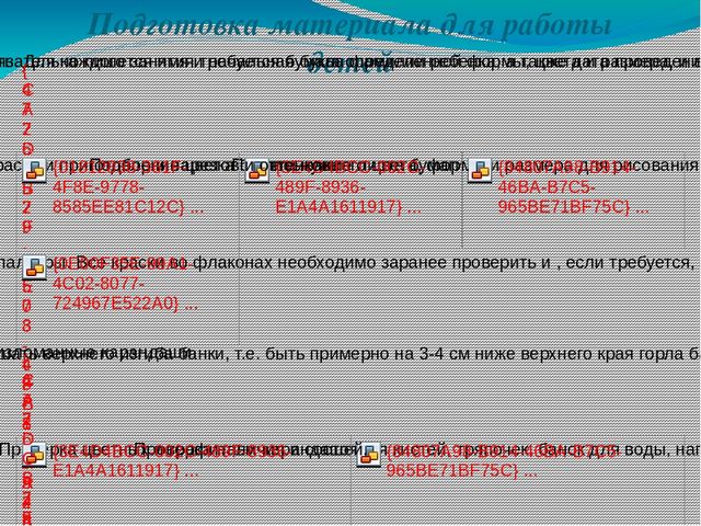 Подготовка занятия по рисованию