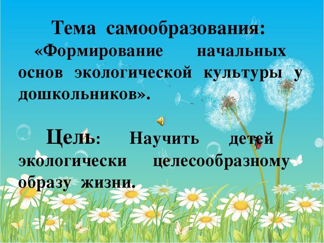 Презентация педагогического опыта воспитателя.