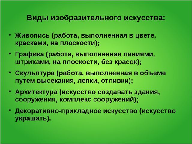 Презентация на тему: Виды искусства"