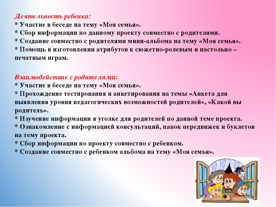 Презентация проекта "Моя семья"