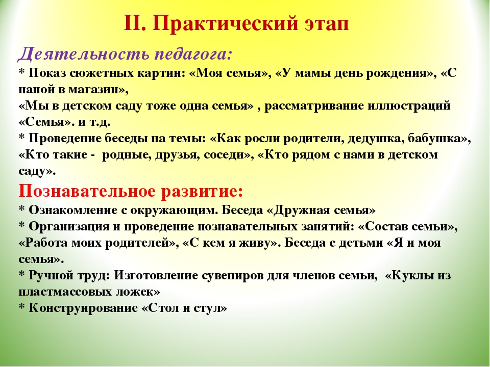 Презентация проекта "Моя семья"