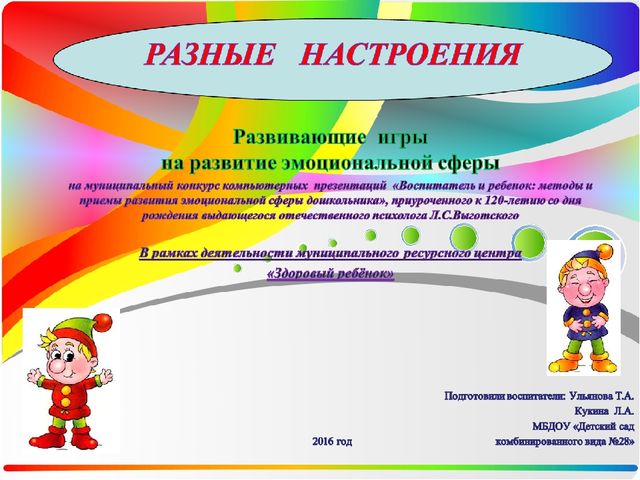 Презентация "Разные настроения" авторское игровое пособие на развитие эмоциональной сферы детей