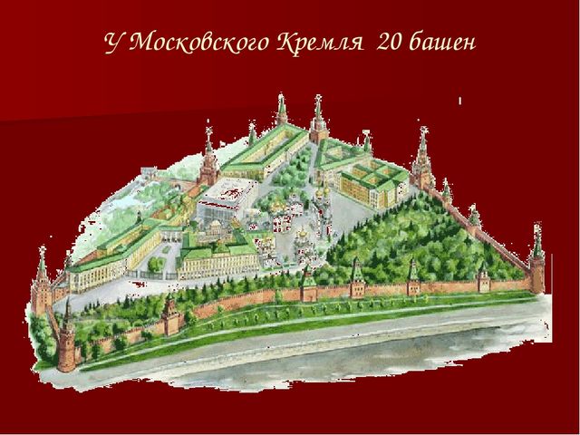 Схема ансамбль московского кремля