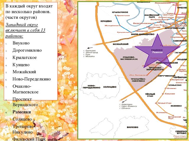 Презентация по ознакомлению с окружающим на тему "Округа Москвы"