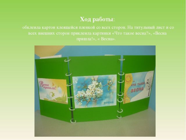 Мастер-класс изготовление лэпбука "Весна"