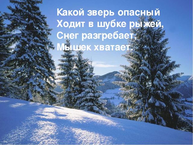 Презентация на тему «Животные зимой» для подготовительной группы.