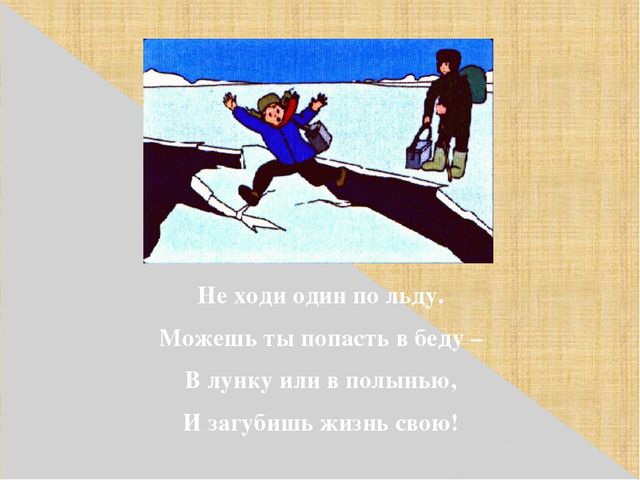 Презентация "Осторожно! Тонкий лёд!"