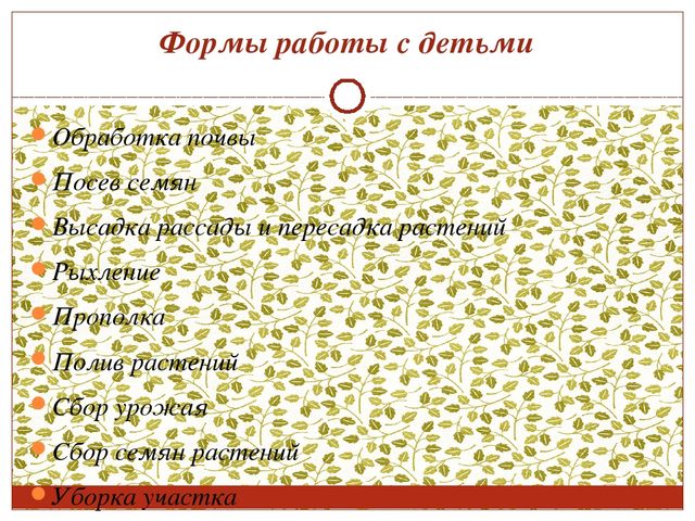 Консультация для воспитателей. Работа с детьми в цветнике и огороде.