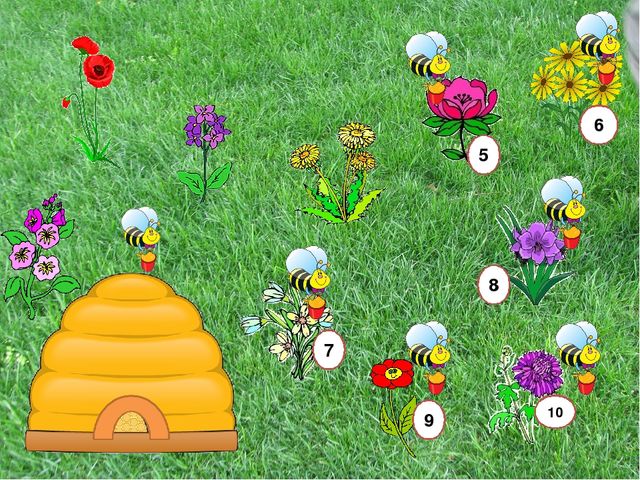 Мультимедийная игра "Помоги пчелкам собрать мед" (серия овощи и фрукты)