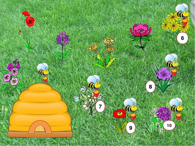 Мультимедийная игра "Помоги пчелкам собрать мед" (серия овощи и фрукты)
