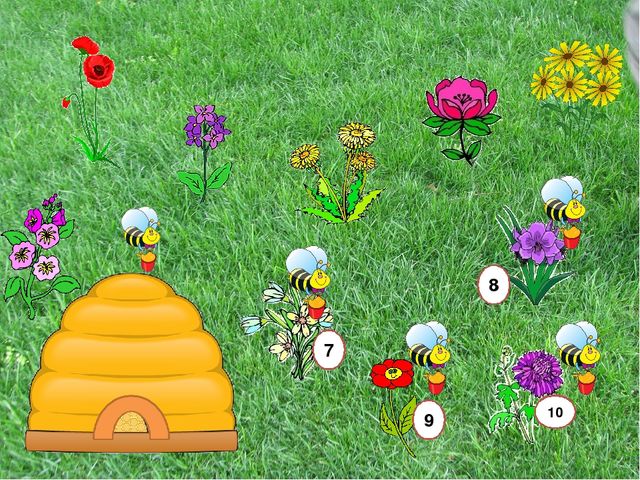 Мультимедийная игра "Помоги пчелкам собрать мед" (серия овощи и фрукты)