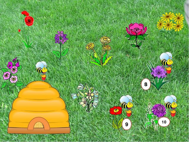 Мультимедийная игра "Помоги пчелкам собрать мед" (серия овощи и фрукты)