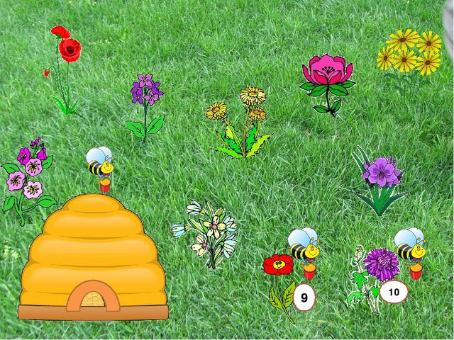 Мультимедийная игра "Помоги пчелкам собрать мед" (серия овощи и фрукты)