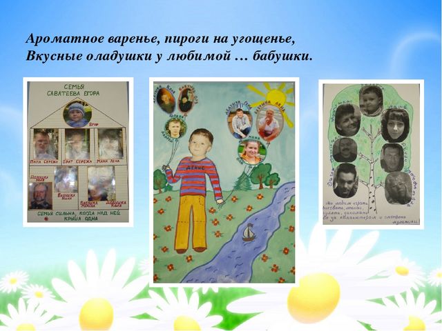 Презентация "Отчёт о работе по проекту "Моя семья" в старшей группе".