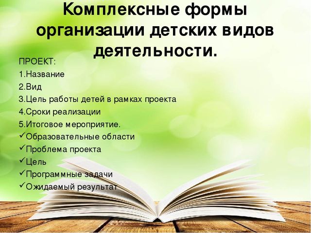 Презентация "Современные формы организации детских видов деятельности"