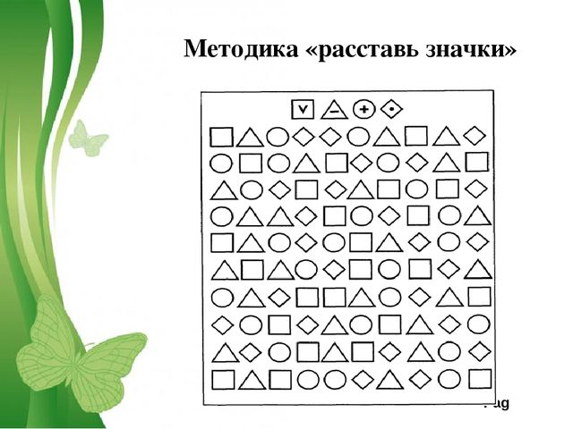 Методики на внимание. Методика Пьерона Рузера. Метод Пьерона Рузера методика. Методика Пьерона Рузера для дошкольников. Расставь значки по образцу для детей.