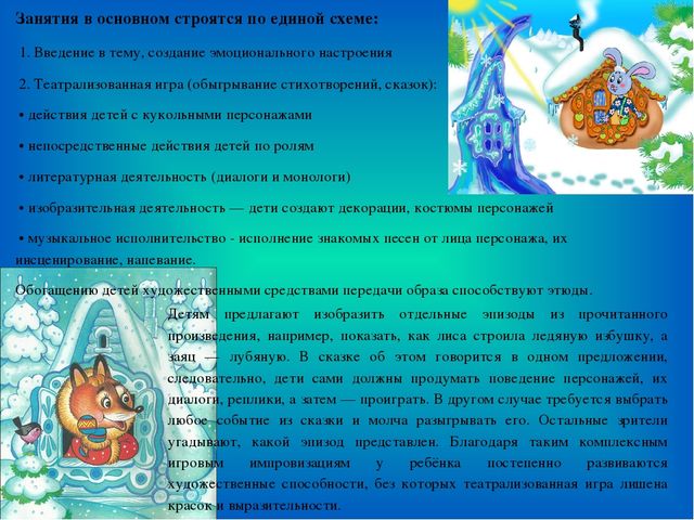 Презентация : "Особенности организации театра в детском саду"