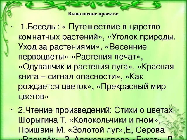 Презентация проекта "Цветочный калейдоскоп"