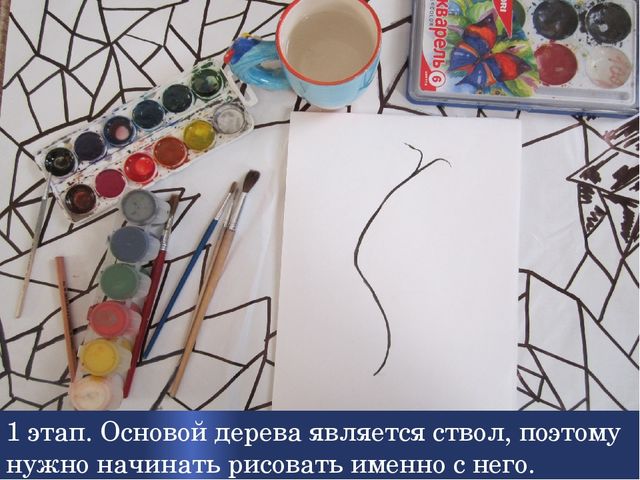 Презентация для дошкольников на тему: "Рисуем деревья"