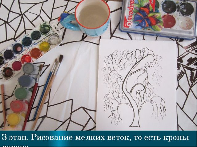 Презентация для дошкольников на тему: "Рисуем деревья"