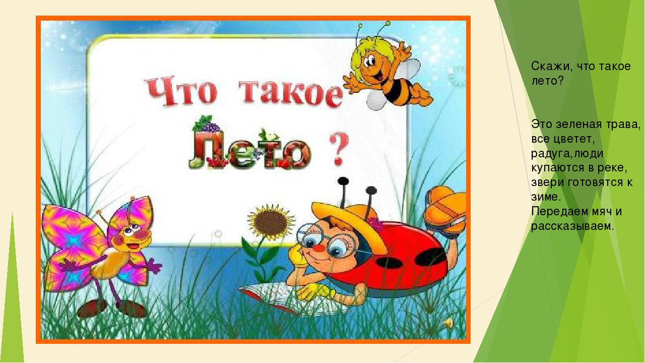 Презентация к НОД "Что такое лето?"