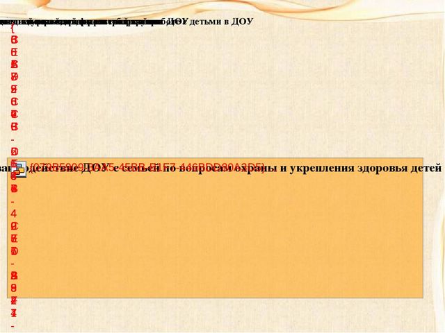 «Формирование у детей основ базовой культуры здоровьесбережения через оптимизацию образовательной деятельности»