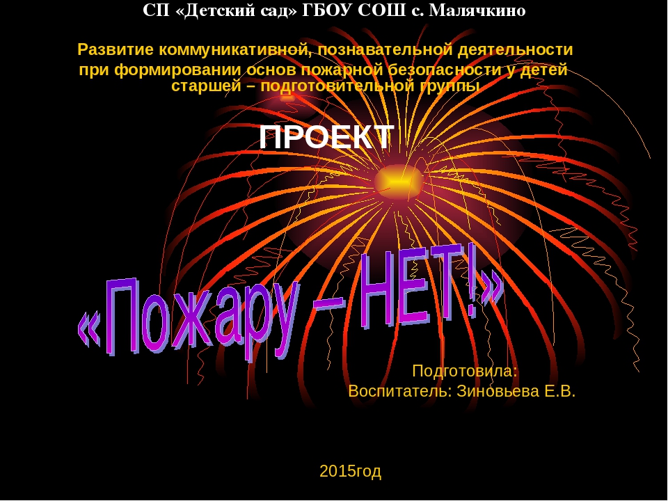 Презентация проекта "Пожару- нет!!