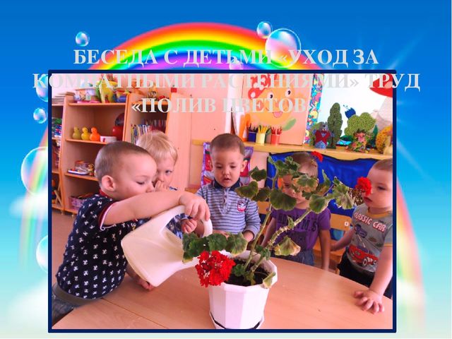 Презентация педагогического проекта «Комнатные растения» (разновозрастная группа раннего возраста от 1,5 до 3 лет)